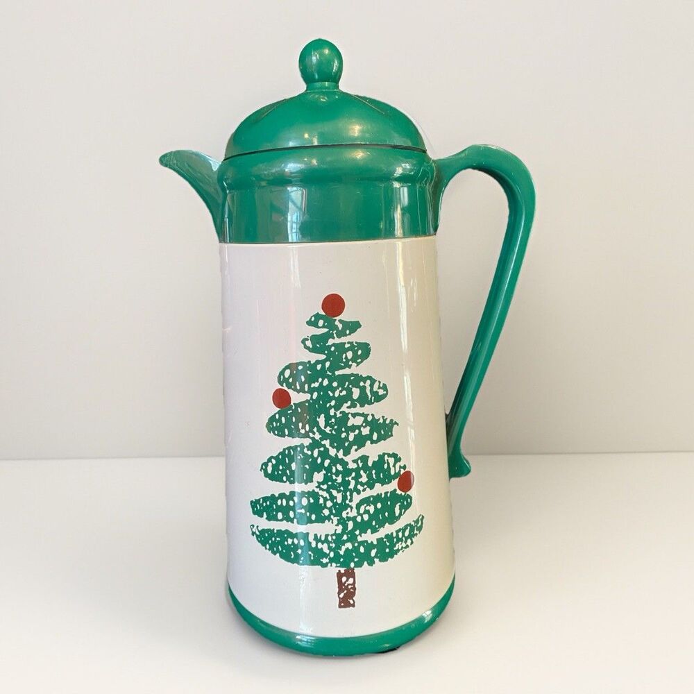 VTG FURIO Dayton Hudson Thermal Insulated Christmas Tree Coffee Carafe 32 oz